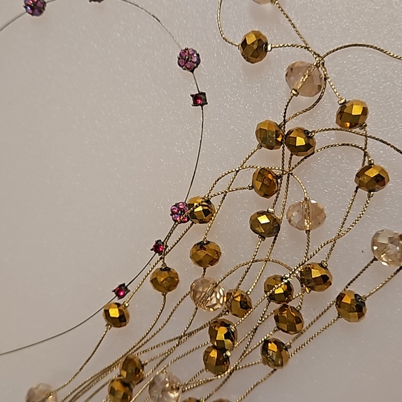 Lot of 7 statement necklaces crystals beads rhinestones all wearable bag#4 - Picture 4 of 13